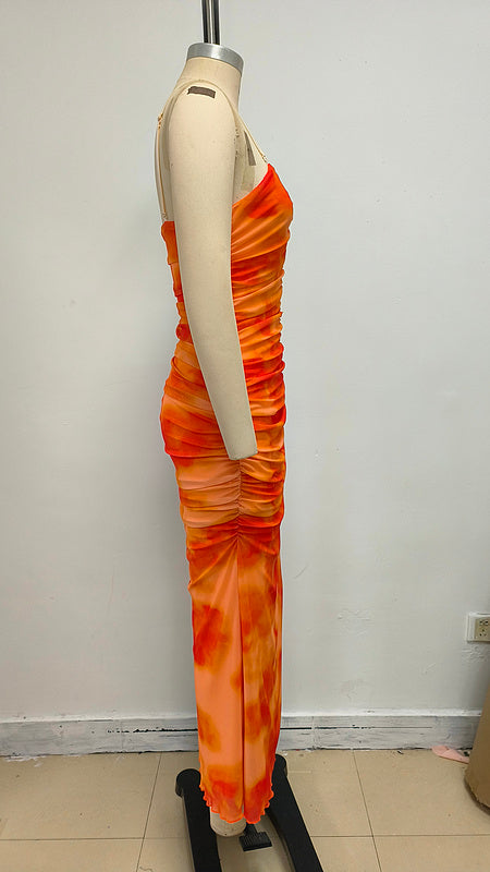 Clementine Ruched Strapless Midi