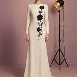 White Floral Maxi Gown