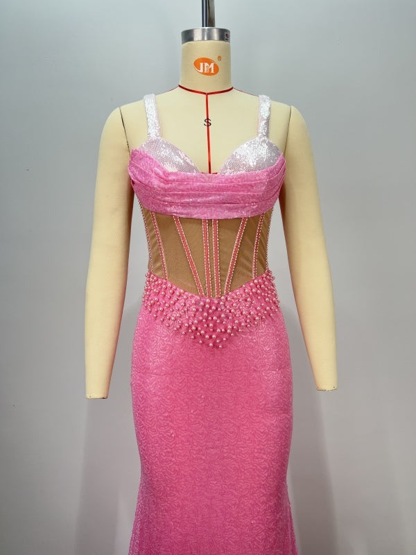 Pink Crystal Gown