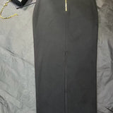 Black Strapless Midi