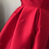 Red Satin Midi Dress
