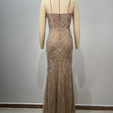 Sequin One-Shoulder Gown