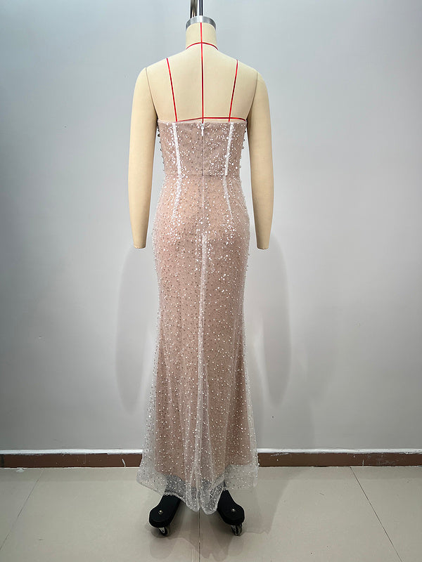 Pearl Elegance Corset Gown