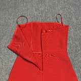 Red Strapless Gown
