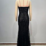 Galaxy Black Beaded Gown