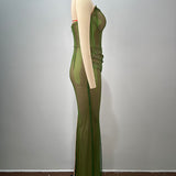 Emerald Seduction Mesh Gown