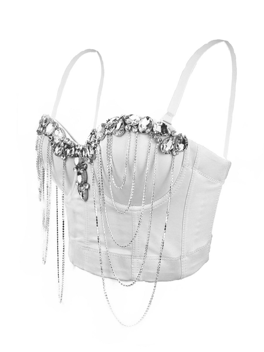 Crystal Cascade Corset Top