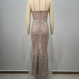 Beaded Nude Gown