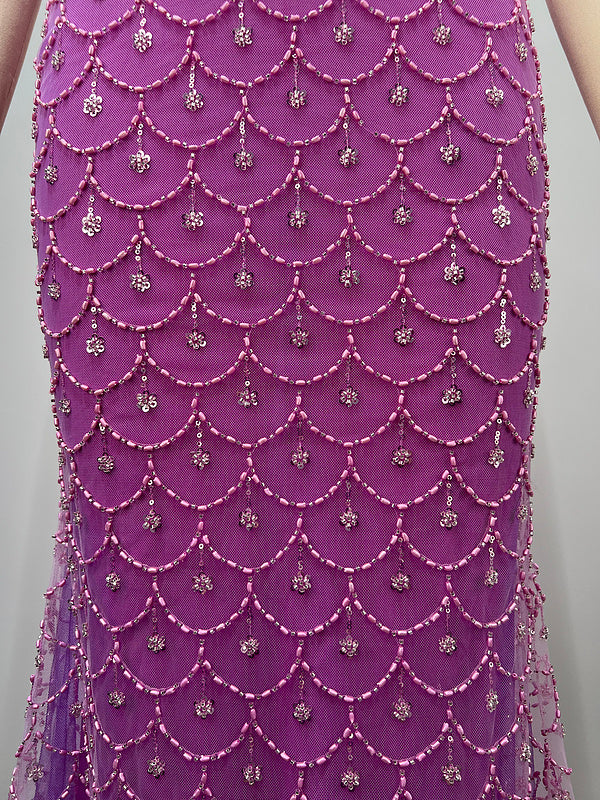 Amethyst Royale Beaded Gown