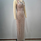Crystal Mirage Nude Gown