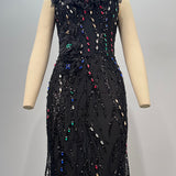 Galaxy Black Beaded Gown