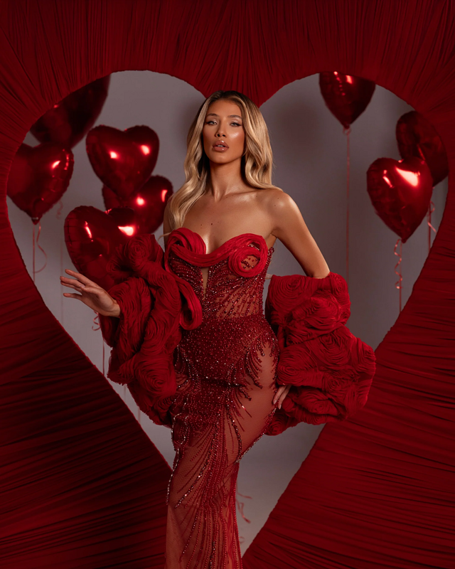 Valentina Beaded Corset Gown