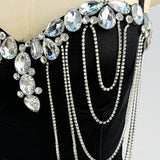 Crystal Cascade Corset Top