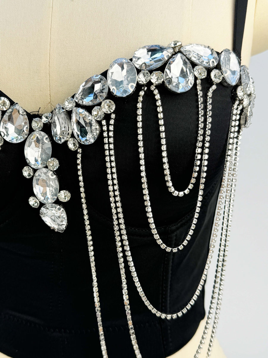 Crystal Cascade Corset Top