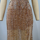 Golden Hour Cutout Sequin Gown