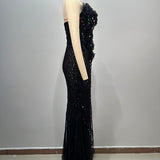 Galaxy Black Beaded Gown