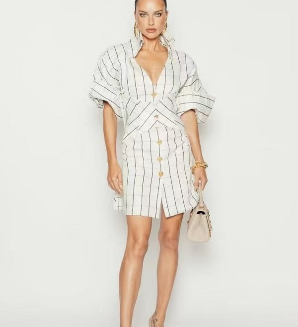 Striped Shirt Dress