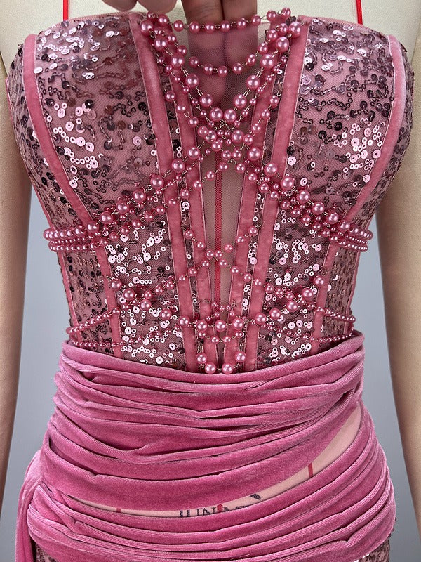 Rose Gold Corset Gown