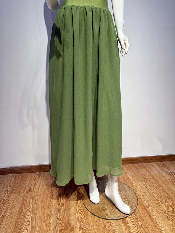 Emerald Green Off-Shoulder Maxi Dress