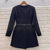 Structured Black Blazer Dress