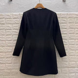 Structured Black Blazer Dress