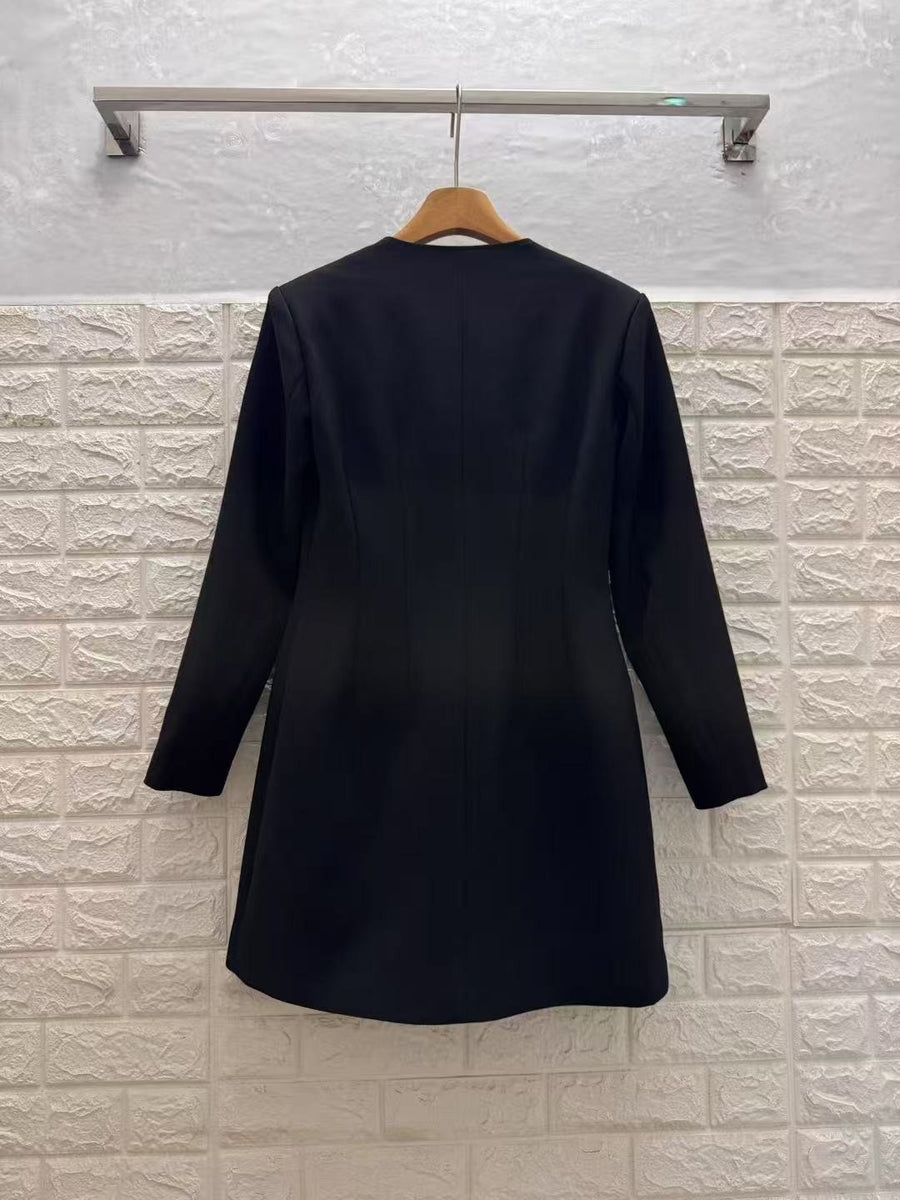 Structured Black Blazer Dress