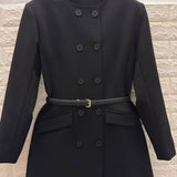 Structured Black Blazer Dress