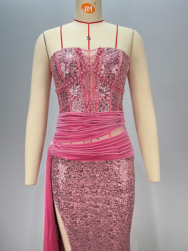 Rose Gold Corset Gown